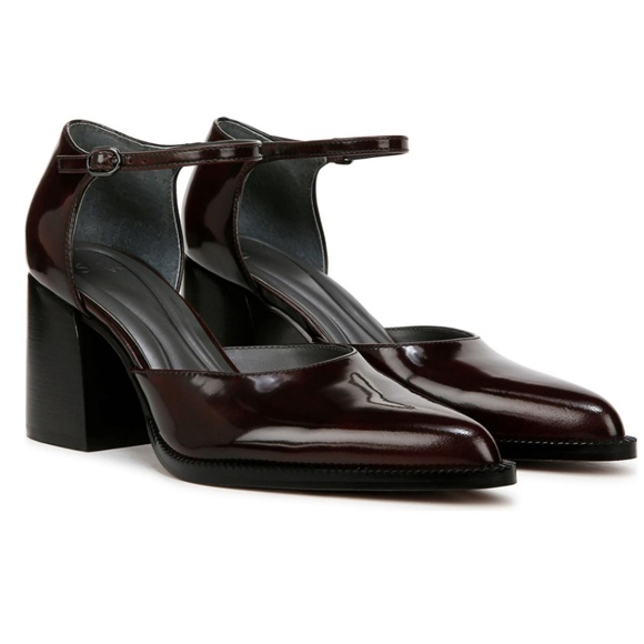 Franco Sarto Diona Ankle Strap Pump In Bronze Leather - Picture 1 of 4